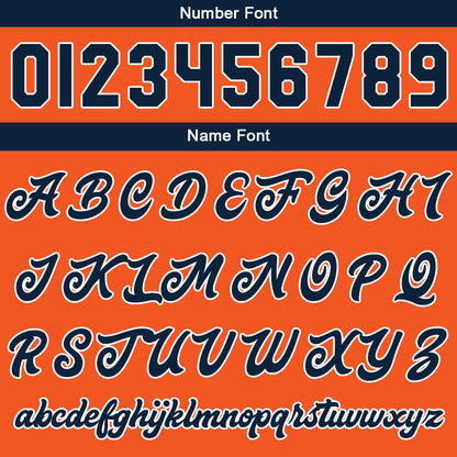 Custom Varsity Jacket Letterman jacket for Men, Women and Youth Navy Orange