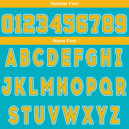 Custom Cyan Yellow Reversible Basketball Suit for Adults and Kids Personalized Jersey