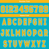 Custom Cyan Yellow Reversible Basketball Suit for Adults and Kids Personalized Jersey