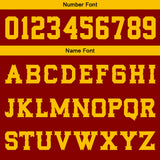 Custom Red Yellow Basketball Jersey Uniform Suit Printed Your Logo Name Number