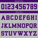 Custom Grey Purple Basketball Jersey Uniform Suit Printed Your Logo Name Number