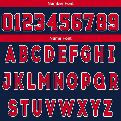 Custom Navy Red Reversible Basketball Suit for Adults and Kids Personalized Jersey