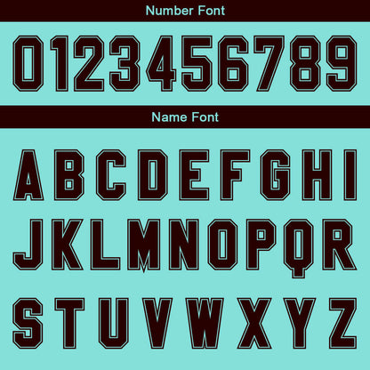 Custom Cyan Dark Brown Gradient Basketball Jersey Uniform Suit Printed Your Logo Name Number