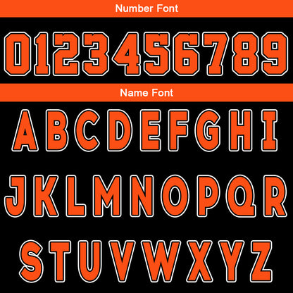 Custom Black Orange Reversible Basketball Suit for Adults and Kids Personalized Jersey