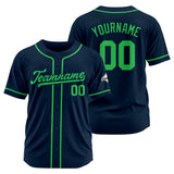 Custom Baseball Jersey Stitched Design Personalized Hip Hop Baseball Shirts Navy-Green