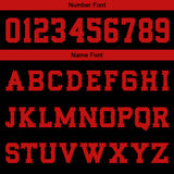 Custom Black Red Basketball Jersey Uniform Suit Printed Your Logo Name Number