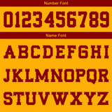 Custom Yellow Red Basketball Jersey Uniform Suit Printed Your Logo Name Number