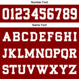 Custom Red White Basketball Jersey Uniform Suit Printed Your Logo Name Number