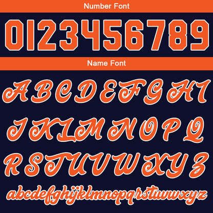 Custom Varsity Jacket Letterman jacket for Men, Women and Youth Navy Orange