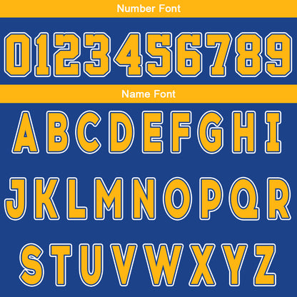 Custom Blue Yellow Reversible Basketball Suit for Adults and Kids Personalized Jersey