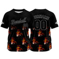 Custom Black Baseball Jersey Print Personalized Name, Number and Logo