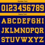 Custom Blue Yellow Basketball Jersey Uniform Suit Printed Your Logo Name Number