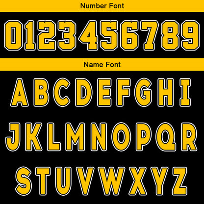 Custom Black Yellow Reversible Basketball Suit for Adults and Kids Personalized Jersey