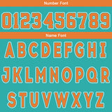 Custom Cyan Orange Reversible Basketball Suit for Adults and Kids Personalized Jersey