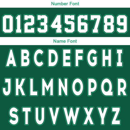 Custom Green White Reversible Basketball Suit for Adults and Kids Personalized Jersey
