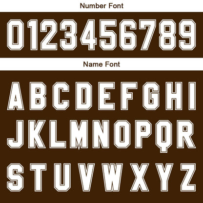Custom Brown White Gradient Basketball Jersey Uniform Suit Printed Your Logo Name Number
