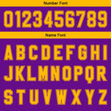 Custom Purple Yellow Gradient Basketball Jersey Uniform Suit Printed Your Logo Name Number