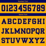 Custom Yellow Blue Basketball Jersey Uniform Suit Printed Your Logo Name Number