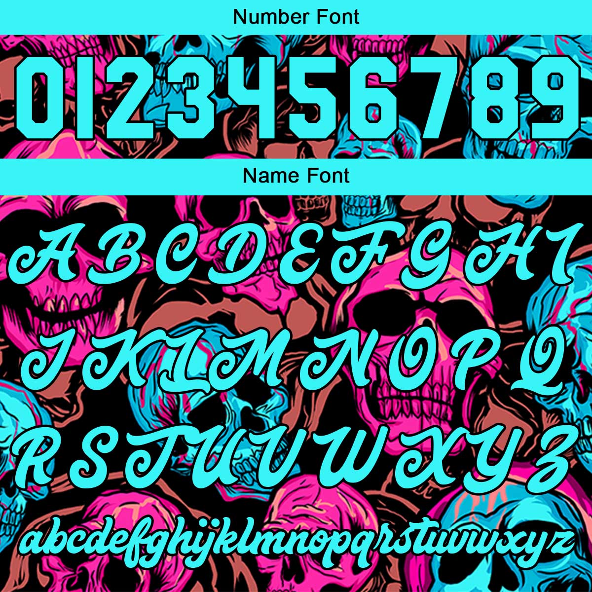 Custom Colored skeletons& Powder blue Varsity Jacket for Men Women and Youth with Personalized Letterman Jacket