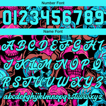 Custom Colored skeletons& Powder blue Varsity Jacket for Men Women and Youth with Personalized Letterman Jacket