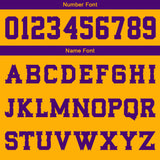 Custom Yellow Purple Basketball Jersey Uniform Suit Printed Your Logo Name Number