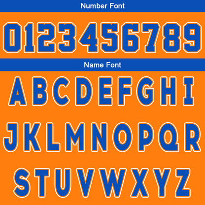 Custom Orange Blue Reversible Basketball Suit for Adults and Kids Personalized Jersey