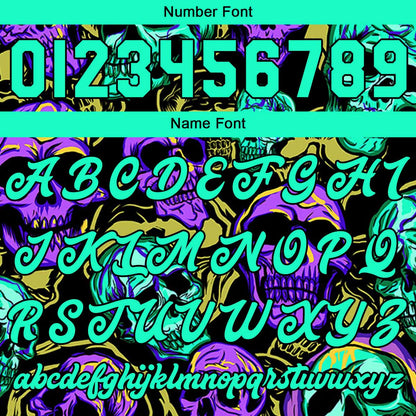 Custom Colorful bones & Green purple Varsity Jacket for Men Women and Youth with Personalized Letterman Jacket