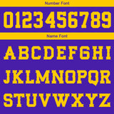 Custom Purple Yellow Basketball Jersey Uniform Suit Printed Your Logo Name Number