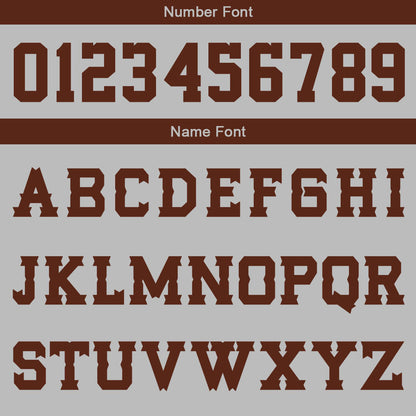 Custom Grey Brown Basketball Jersey Uniform Suit Printed Your Logo Name Number