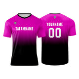 Custom Rose Red  Black Uniform Jersey Kids Adults Personalized Set Jersey Shirt