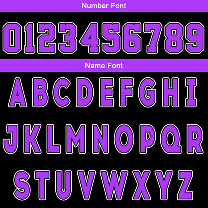 Custom Black Neon Purple Reversible Basketball Suit for Adults and Kids Personalized Jersey