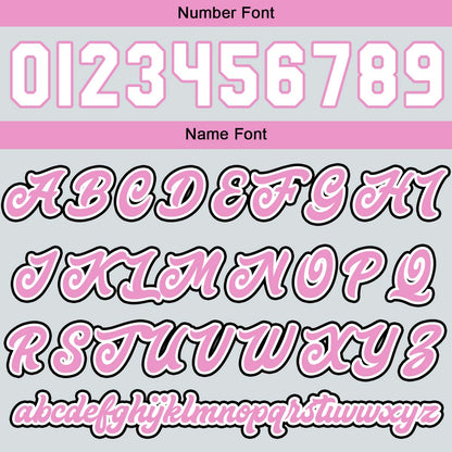 Custom Light Gray Pink Varsity Jackets for Men Women Youth Personalized Letterman Jackets