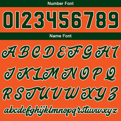 Custom Varsity Jacket Letterman jacket for Men, Women and Youth Dark Green Orange