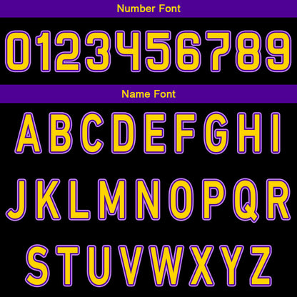 Custom Black Purple Yellow Reversible Basketball Suit for Adults and Kids Personalized Jersey