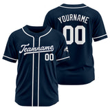 Custom Baseball Jersey Stitched Design Personalized Hip Hop Baseball Shirts Navy-White