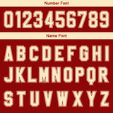 Custom Red Beige Gradient Basketball Jersey Uniform Suit Printed Your Logo Name Number
