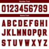 Custom White Red Brown Gradient Basketball Jersey Uniform Suit Printed Your Logo Name Number