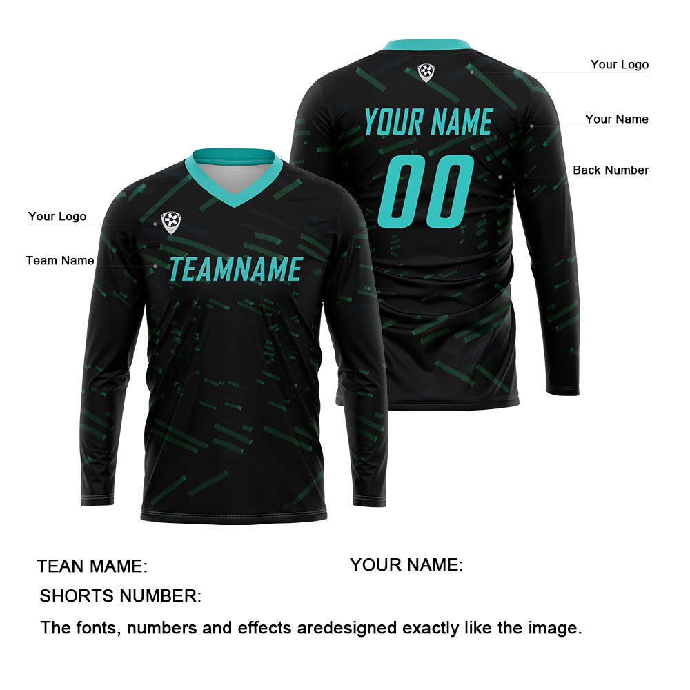 Custom Green Blue Basketball Soccer Football Shooting Long T-Shirt for Adults and Kids