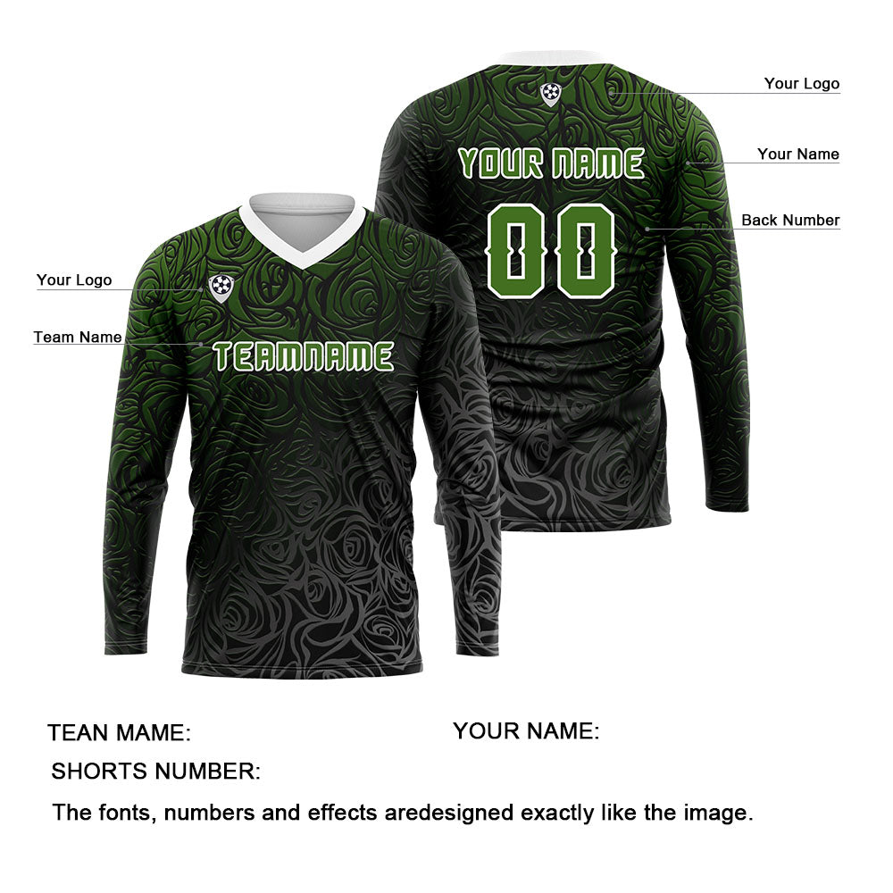 Custom Olive Green Basketball Soccer Football Shooting Long T-Shirt for Adults and Kids
