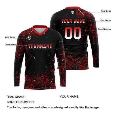 Custom Red Basketball Soccer Football Shooting Long T-Shirt for Adults and Kids