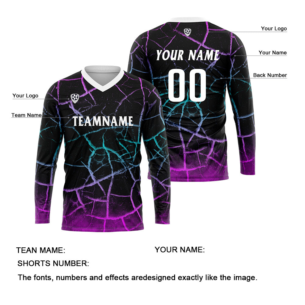 Custom Blue Powder Basketball Soccer Football Shooting Long T-Shirt for Adults and Kids