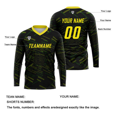 Custom Green Yellow Basketball Soccer Football Shooting Long T-Shirt for Adults and Kids