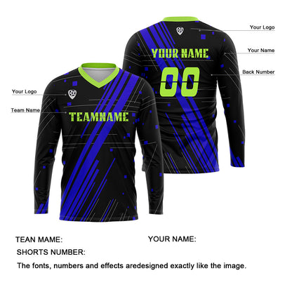 Custom Blue Green Basketball Soccer Football Shooting Long T-Shirt for Adults and Kids