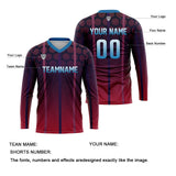 Custom Purple Blue Basketball Soccer Football Shooting Long T-Shirt for Adults and Kids