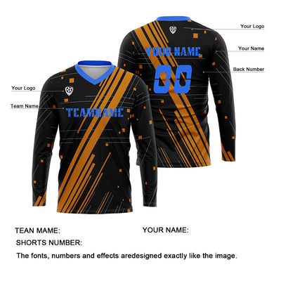 Custom Orange Blue Basketball Soccer Football Shooting Long T-Shirt for Adults and Kids