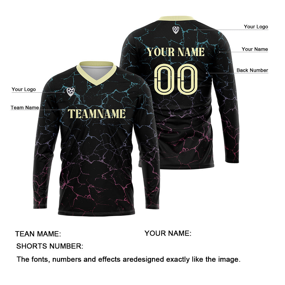 Custom Black Yellow Basketball Soccer Football Shooting Long T-Shirt for Adults and Kids