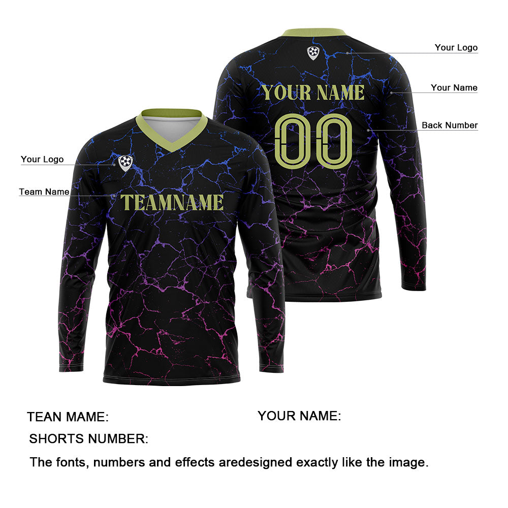 Custom Black Green Basketball Soccer Football Shooting Long T-Shirt for Adults and Kids