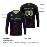 Custom Black Green Basketball Soccer Football Shooting Long T-Shirt for Adults and Kids