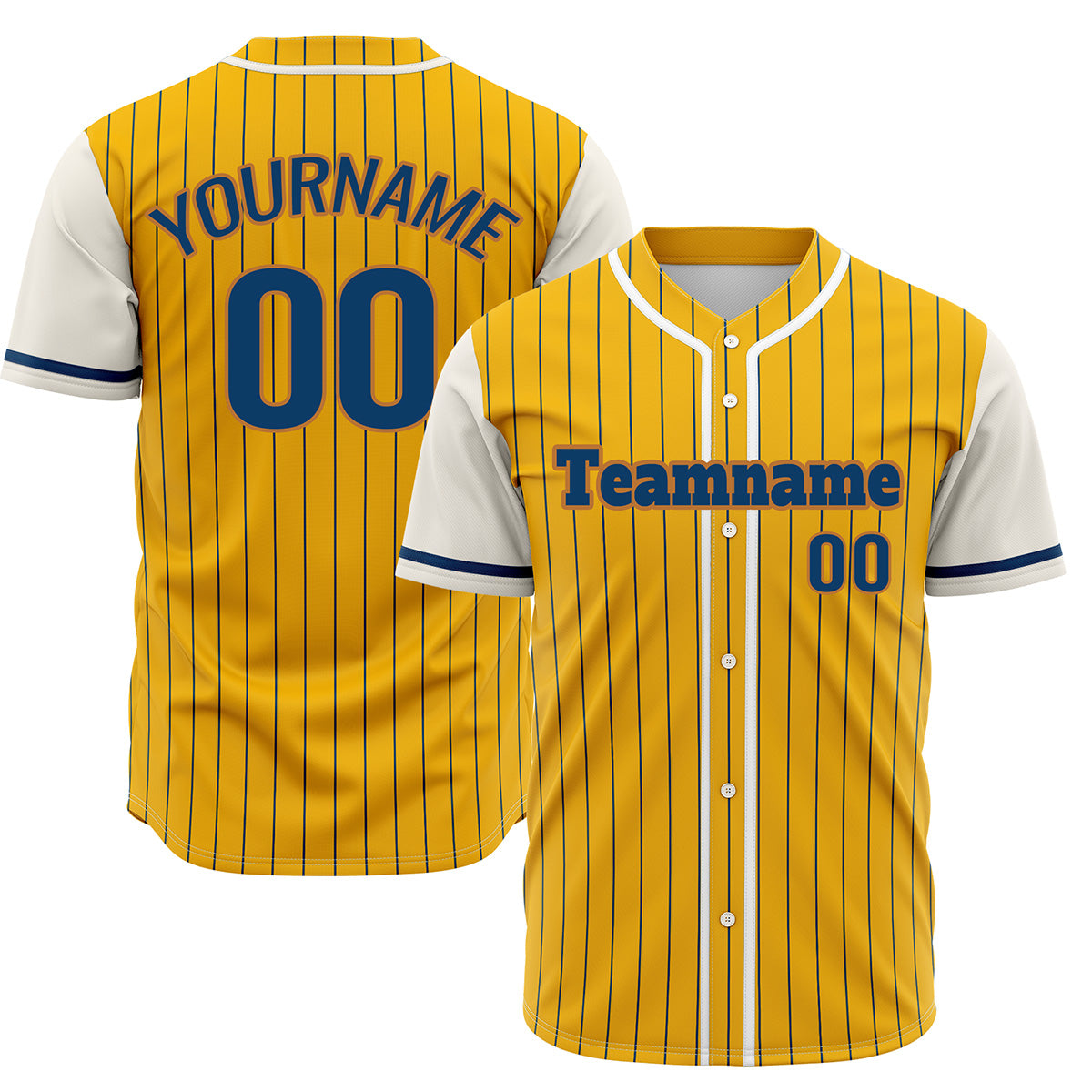 Custom Yellow Off White Hip Hop Baseball Jersey Stitched Printed - Personalized Name Number Shirts #BB-0919-0097