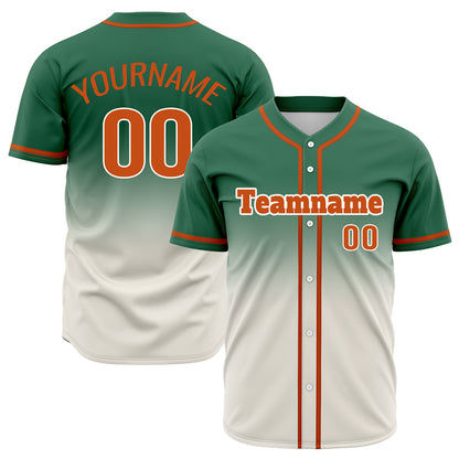 Custom Green Off White Hip Hop Baseball Jersey Stitched Printed - Personalized Name Number Shirts #BB-0919-0063
